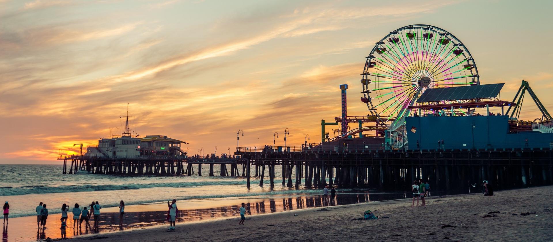 Plaża w Santa Monica, Kalifornia