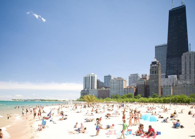 Plaża miejska w Chicago