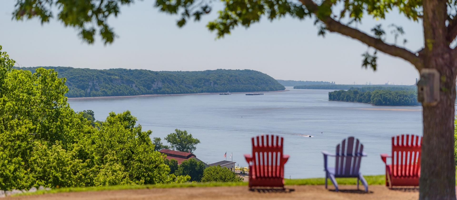 Okolice Alton z widokiem na Mississippi