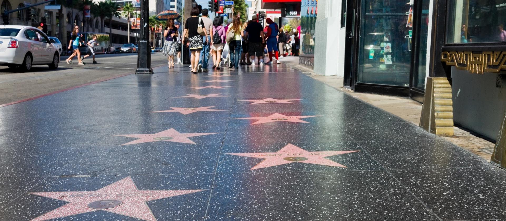 Słynna Aleja Gwiazd w Hollywood