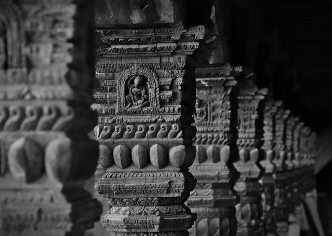 Detal w świątyni w Bhaktapur