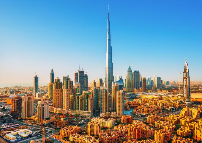 Widok na centrum Dubaju