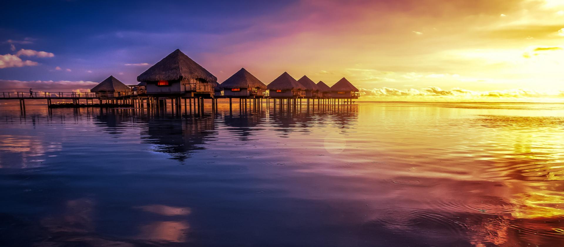 Polinezja Francuska słynie z hoteli z domkami na wodzie