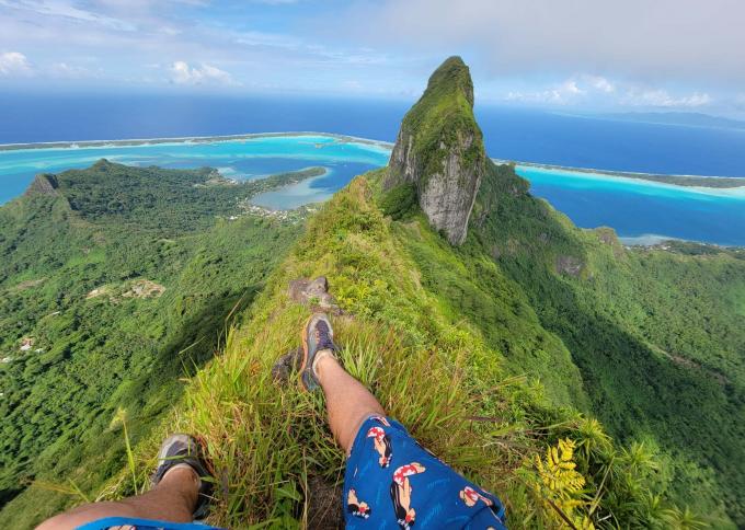 Hiking na szczyt Hue na wyspie Bora Bora