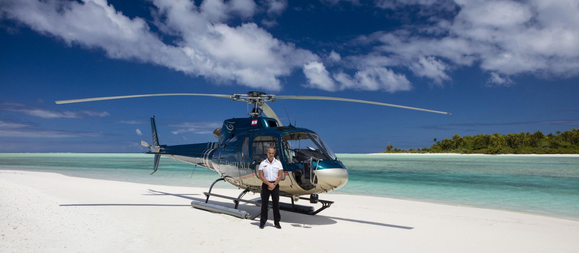 Prywatny lot helikopterem nad Bora Bora i lądowaniem w atolu Tupai